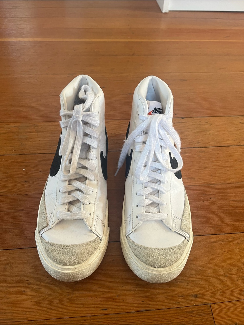 Nike Blazer Mid 77 White and Black High-Top Sneakers